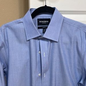 Bonobos jetsetter stretch dress shirt tailored fit 16/35